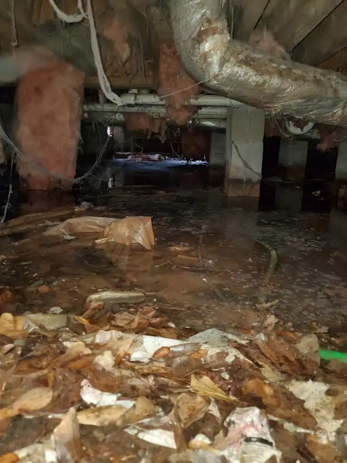 Crawl space flood assessment for Commercial Water Damage Restoration in Rocklin