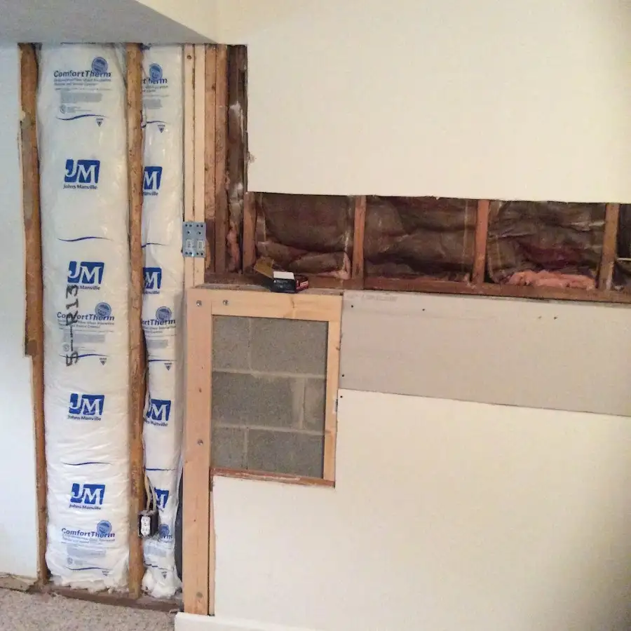 Wall insulation replacement during Contents Cleaning & Restoration in Rocklin